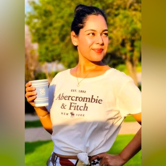 Abercrombie & Fitch Vintage White 1892 Tee Graphic T Shirt Y2K A & F - Picture 1 of 6